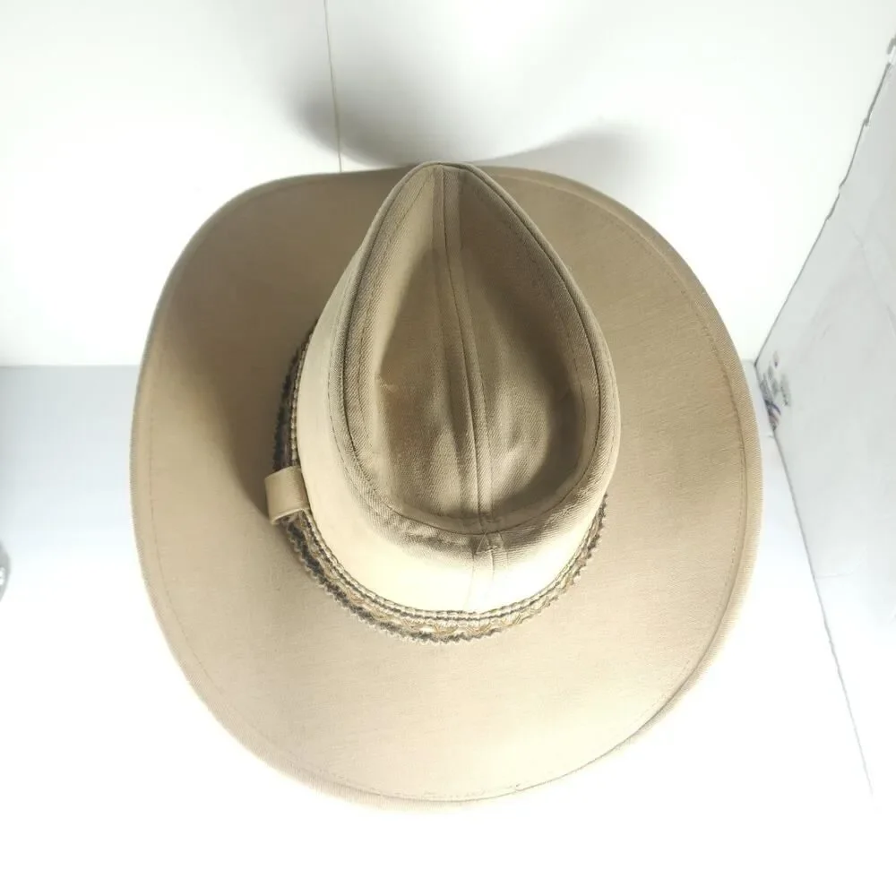 Resistol Vintage 7 1/8 Self Conforming Tan Beige Suede Felt Western Cowboy Hat